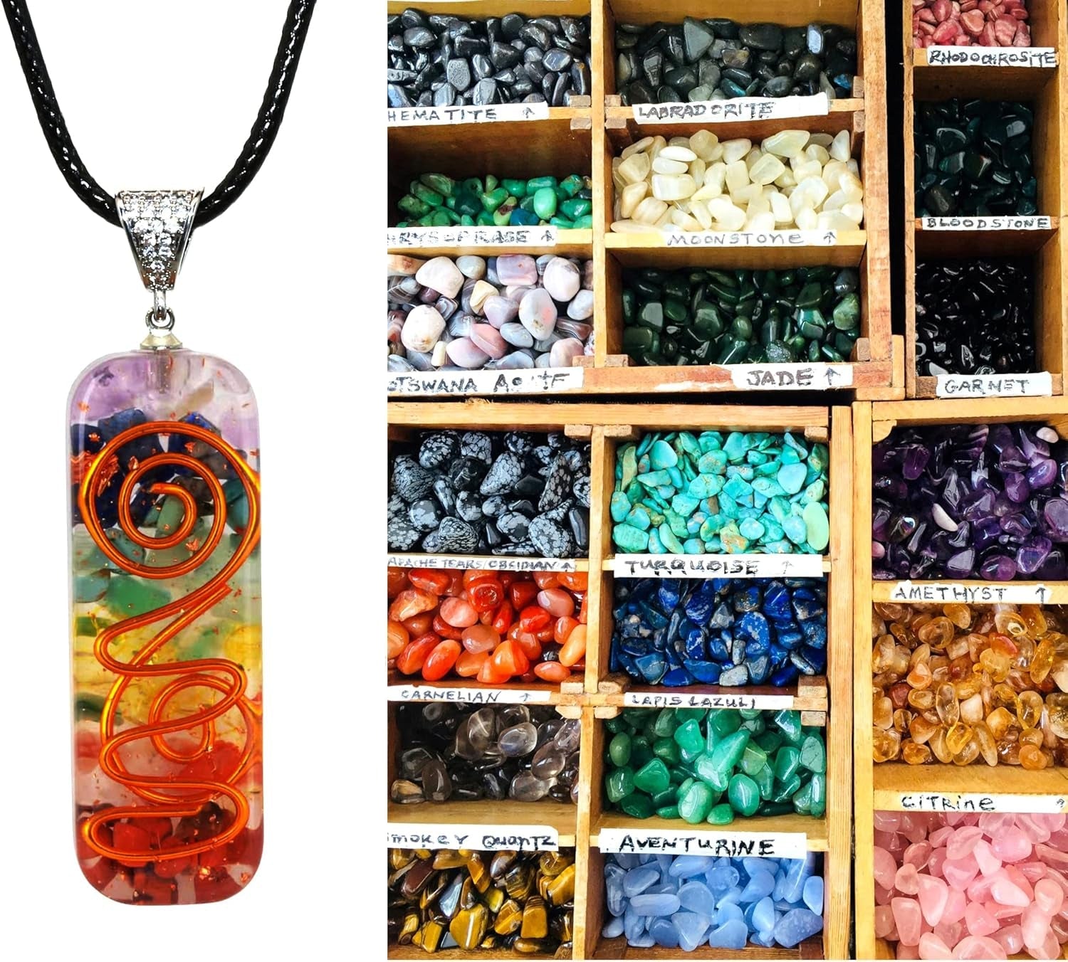 7 Chakra Spiritual Protection Necklace & Bracelet Set - Bela Fils BoutiqueBela Fils Boutique